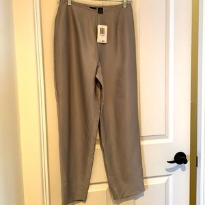 INC NEW pure silk silver evening pants 6 women